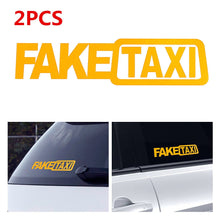 Cargar imagen en el visor de la galería, 2Pcs FAKE TAXI Car Stickers Reflective Stickers Funny Window Vinyl Decals Car Styling Self Adhesive Emblem Car Stickers
